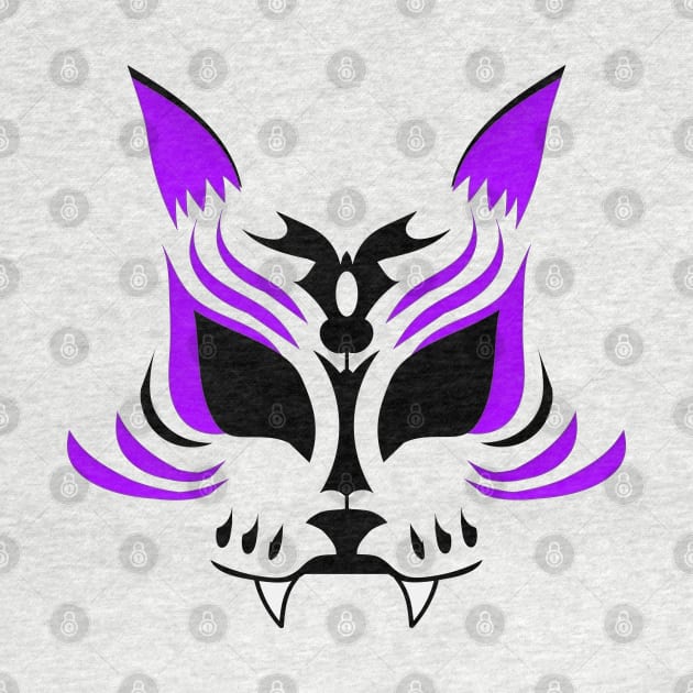 Kitsune Face - Purple by ChrisOConnell